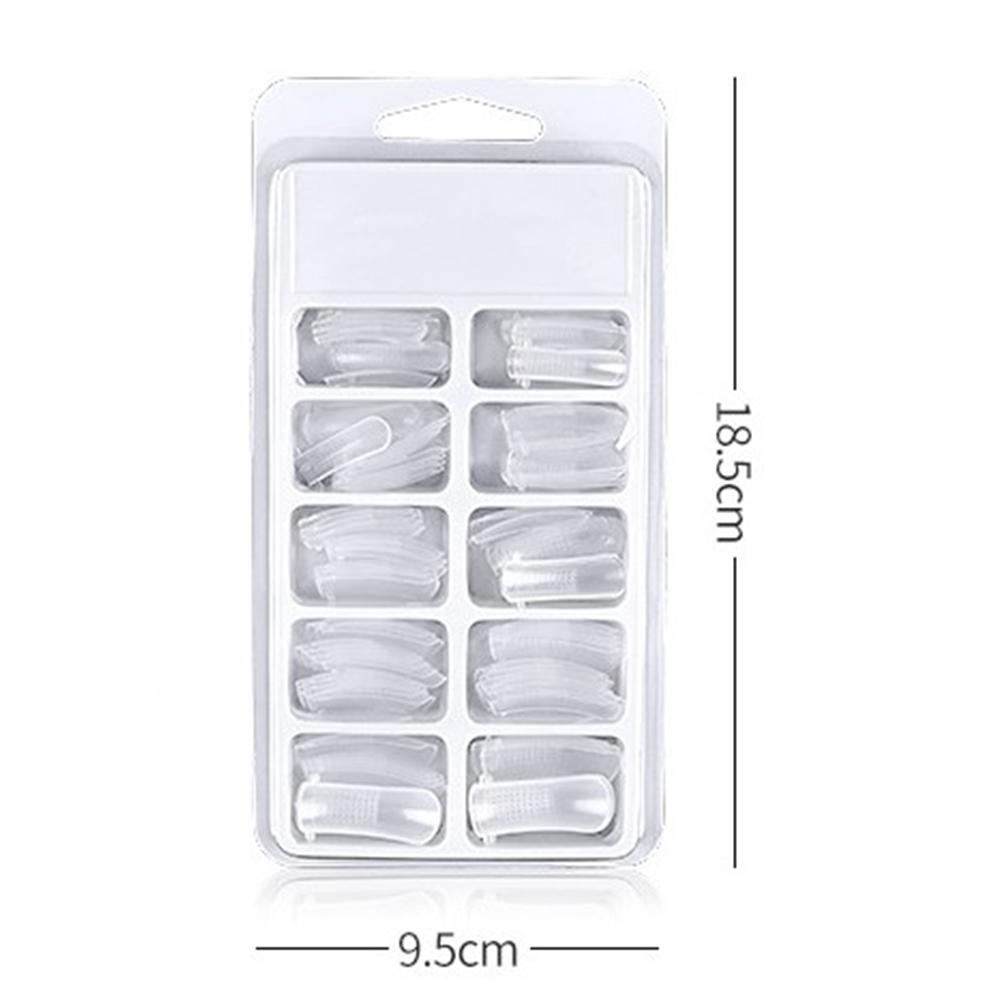 100pcs Transparent Nail Form Quick Building Gel Mold Tips Nail Extension DIY Manicure Tool