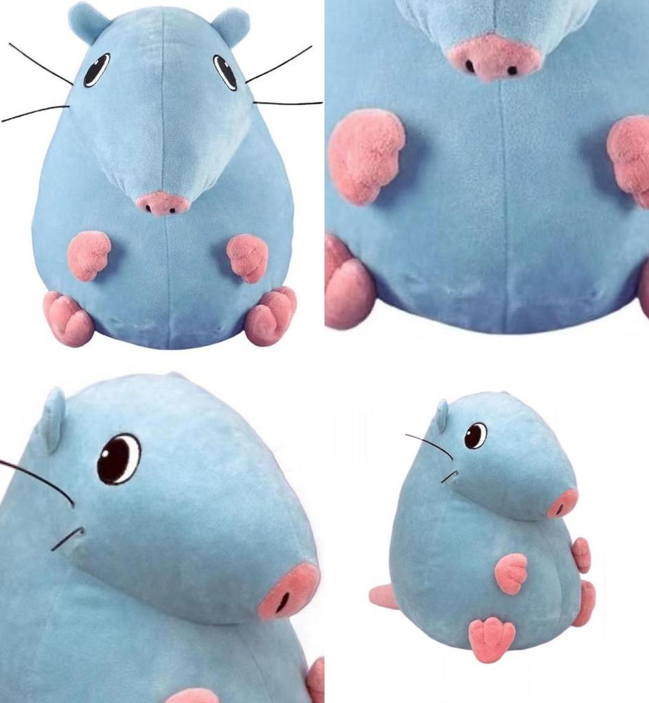 Entzückendes Pizza Tower Dumme Ratte Plüschtier in weichem Himmelblau für Kinder und Sammler