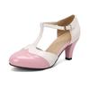 Fashion Women T-tied High Heels Mary Janes Pumps Retro Lolita Shoes Buckle Strap Wedding Bridal Shoes mujer bombas Size 34-46 Spring New
