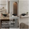 Fruit Bowl with Pedestal Textured Handcrafted for Entryway Console