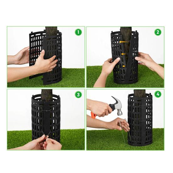 Tree Trunk Protectors Adjustable Expandable Tree Guard Trunk Protector with Twist Ties Preventing Bark Damage from Pruners Animals for Various Size