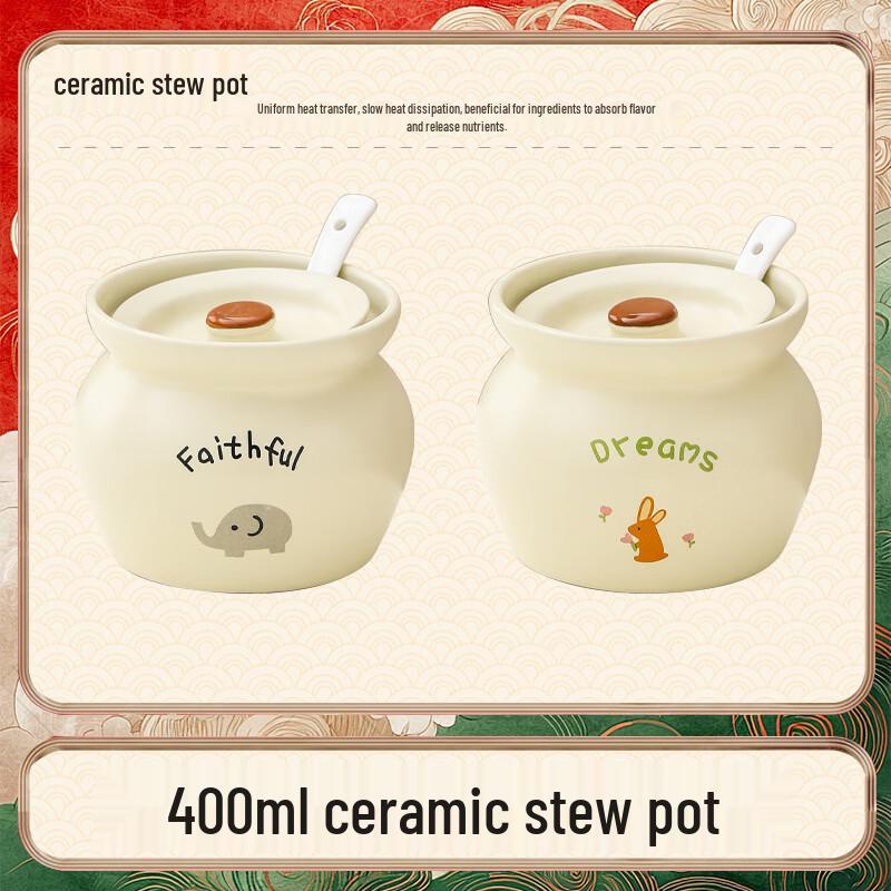 Zhishi Ceramic Stew Pots with Lids