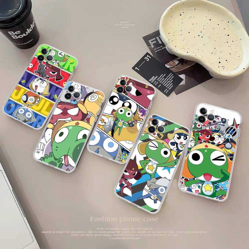 Keroro Frog Cool Gunsou Sergeant Phone Case For IPhone 17 16 15 14 13 12 11 Pro XS Max Plus Soft Silicone Cover