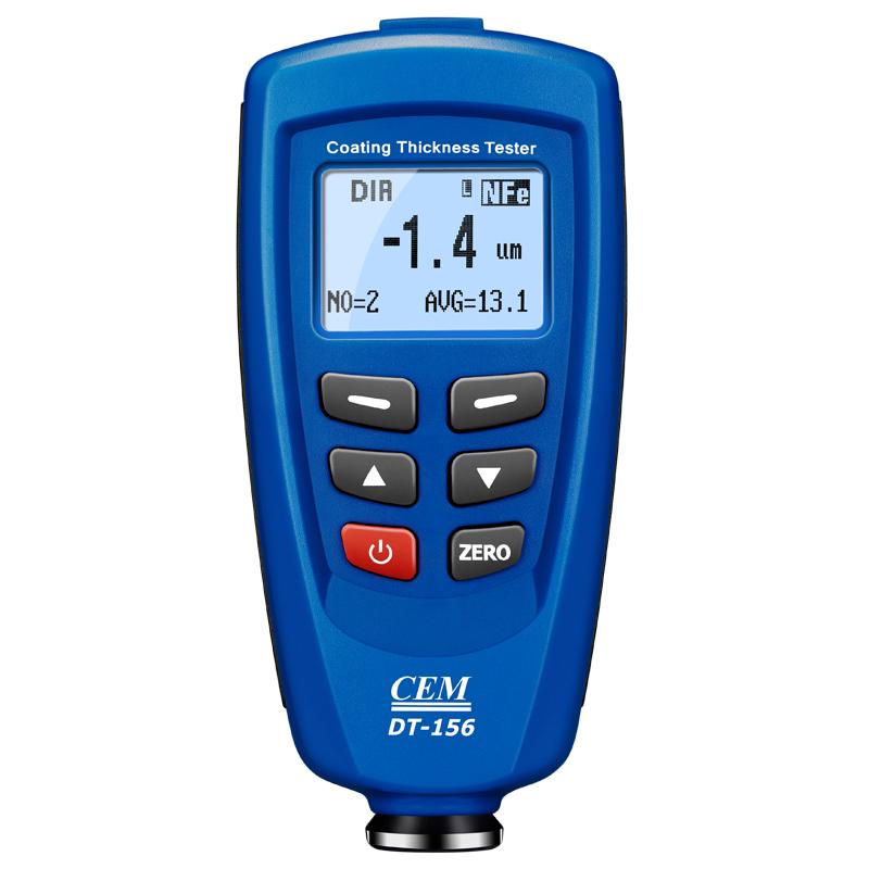 CEM DT-156 Dual Magnetic 1250um Eddy Current Micron Coating Thickness Gauge Meter Tester 0.1um Resolution 3% Accuracy for Car синий