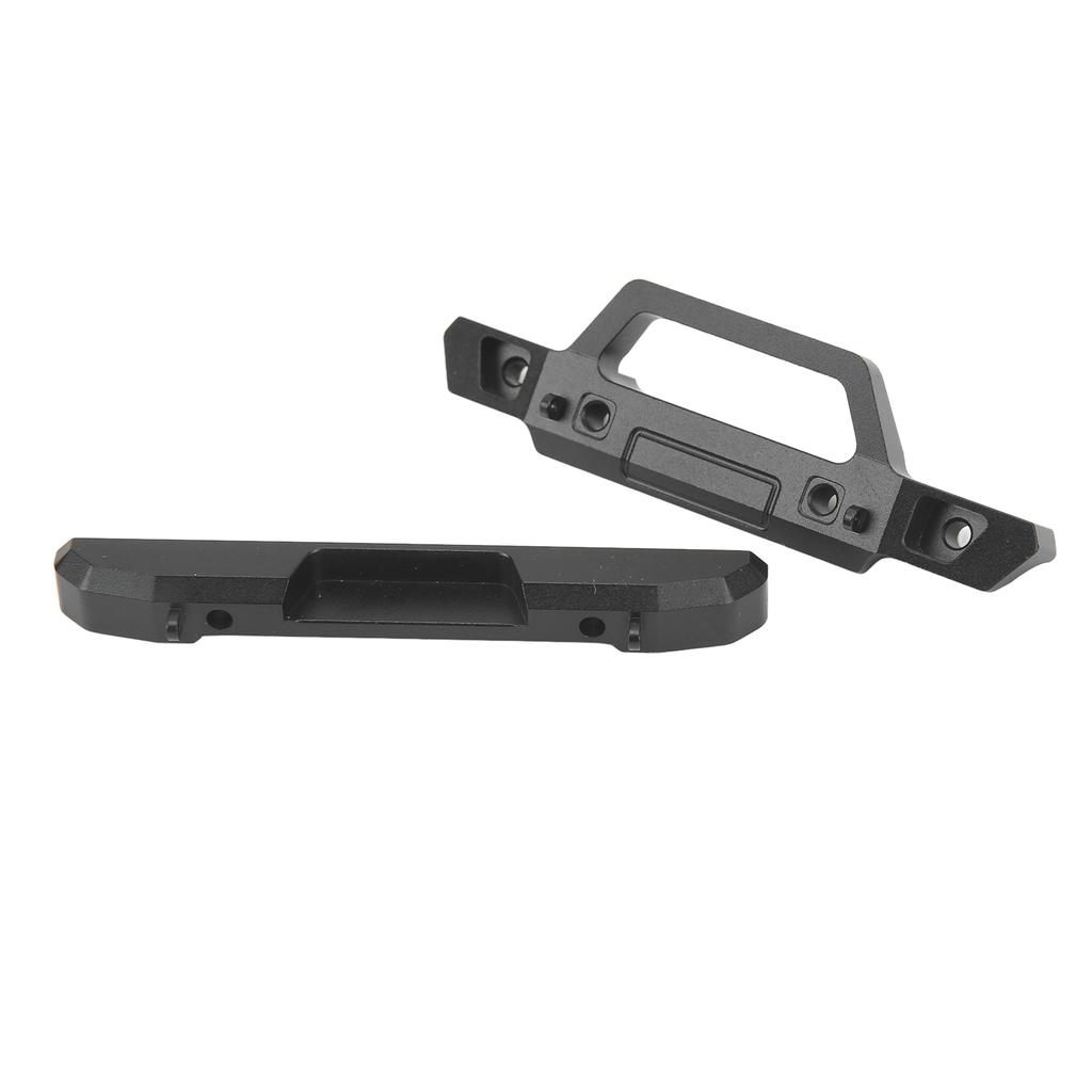 RC Front Rear Bumpers Aluminum Alloy Shock Resistant Easy Installation RC Bumper with LED Lights for 1/24 RC Cars