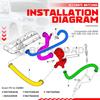 5Pcs Crankcase Vent Valve & Breather Hose Kit 11617504536 + 11611432559 + 11157532649 + 11617504535 + 11617501566 Compatible with BMW 325i 328i 525i