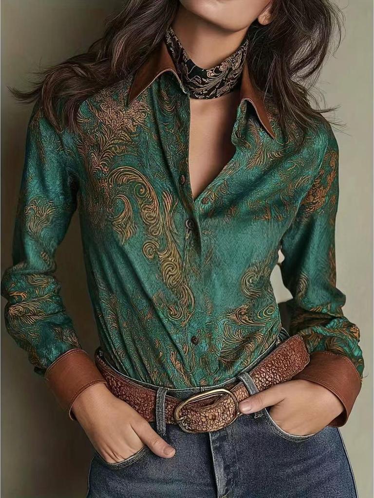 2025 Trendy Patchwork Women's Shirt