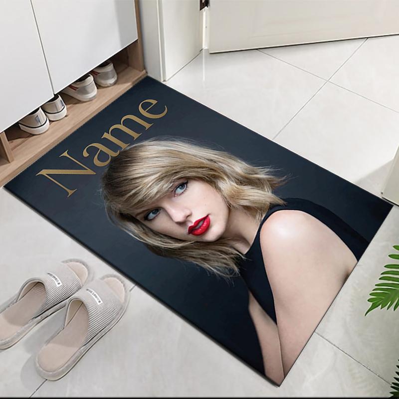 Custom Name Taylor Printed Carpet Rug For Office Chair Living Room Bedroom Kitchen Room Decor Gifts