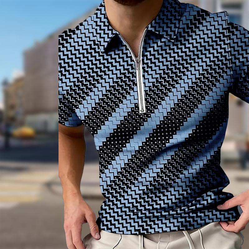 

Мужская рубашка поло повседневная на молнии с коротким рукавом модная повседневная на молнии лето весна стандартный крой с принтом рыбьей чешуи 3D принт рубашка 8XL коричневый