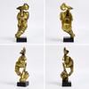 1PC Gold-plated Gold Sculpture, Silence Is Gold Abstract Art Figurine, Resin Statue Ornament