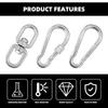 12Pcs M6 Swivel Ring Double Ended Swivel Eye Hook with M6 Snap Hooks, Stainless Steel Eye to Eye Heavy Duty Swivel Ring Kit for Web Tree Swing
