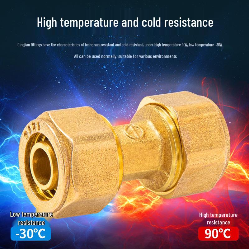 Dingjian 4-Point Aluminum-Plastic Solar Water Heater Fitting: Internal & External Thread Straight Reducing Tee Pipe (1216).