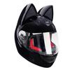 KEMIMOTO Full Face Motorcycle Helmet Cat Ear For Women Motocross Motorbike Men's Moto Helmet Breathable DOT Girlfriend Gift