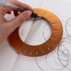 Creative Adjustable Circle Drawing Ruler Stainless Steel Rotatable Round Ruler Measurement Round Compass Stretch Ruler Gauging