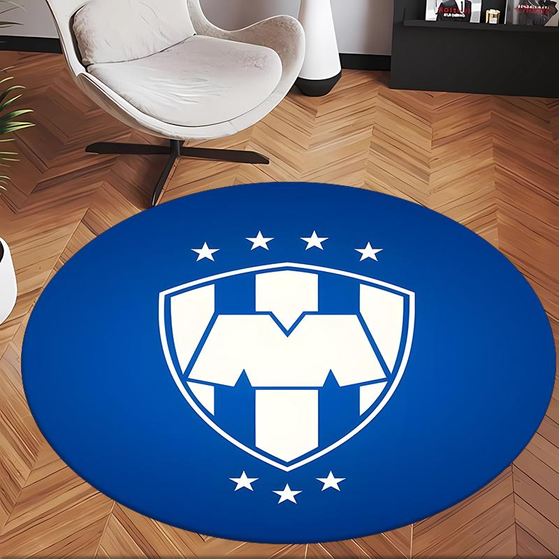 Club De Fútbol Monterrey (1) Round Office Rug Decorative Floor Rug for Office Bedroom Living Room and Home Space