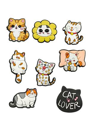 Jibbitz Kittens Cat Animal Jibbitz 8 Pcs Accessories Crocs Decoration