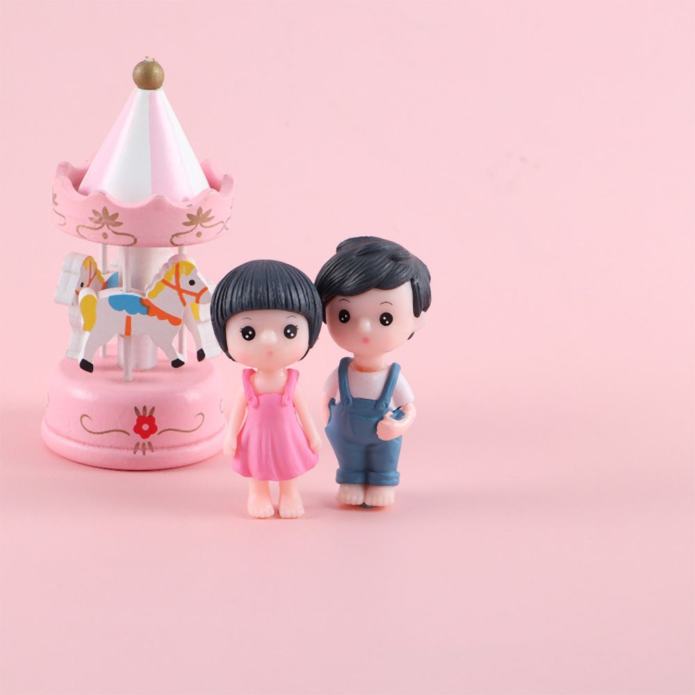 Little Lovers Miniature Landscape DIY Ornament Home Garden Dollhouse Decor Lovers Couples Ornament Christmas Gift