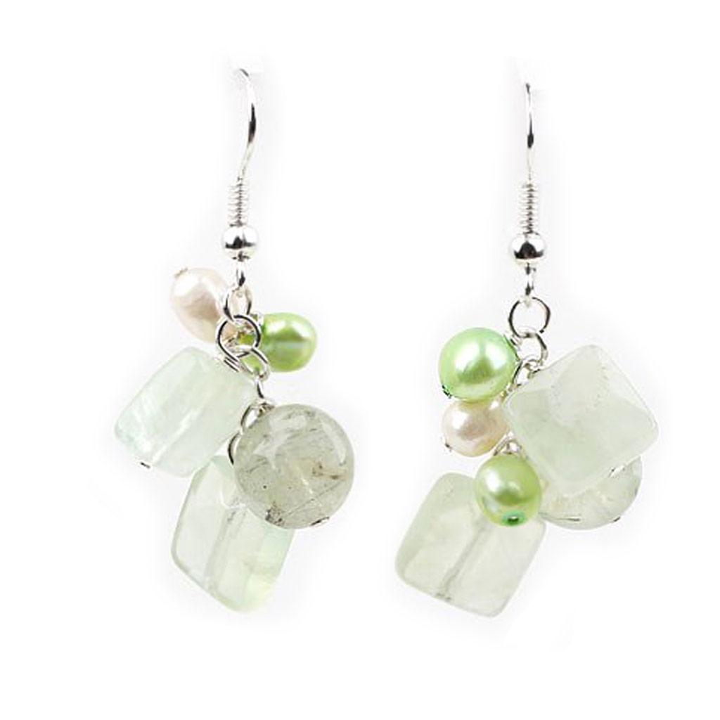 

Les Trésors De Lily [K4189] - Дизайнерские серьги цвета морской волны Mineralia