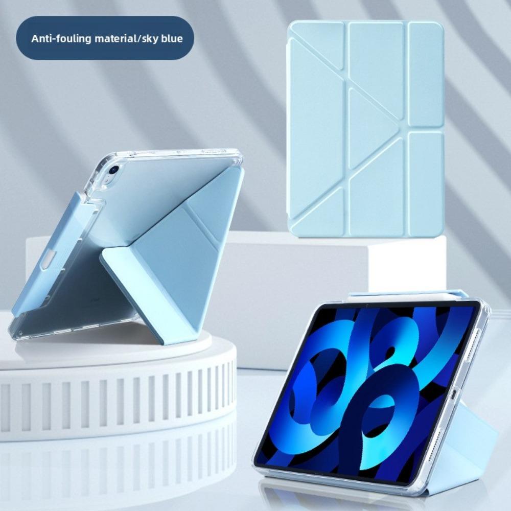 For iPad Air Protective Case with Drawer 4567 Versatile 3+Y Fold for Pro 11 Transparent 13 10 10.2 Inch