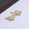 Niche Design Stud Earrings Trendy Cold Wind Diamond Butterfly Earrings Women'S Simple Luxury Ear Jewelry
