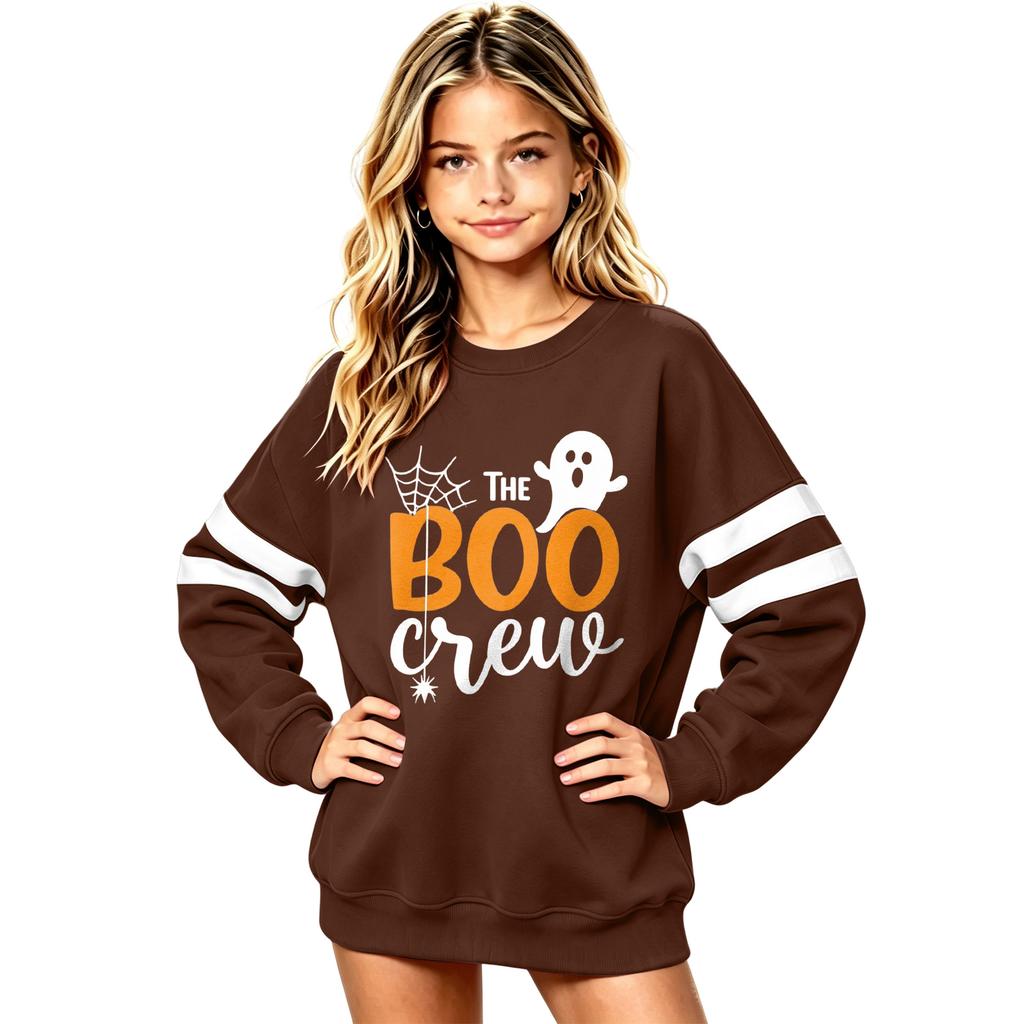 Halloween Boys Girls Long Sleeve Sweatshirt Casual Comfortable Pullover Top for Older Kids