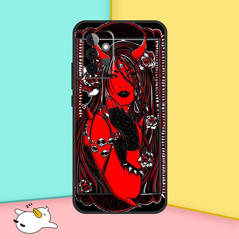 Devil Woman Case For Samsung Galaxy A34 A54 A14 A36 A56 A06 A13 A53 A32 A12 A22 A52 A35 A17 A16 A55 A15