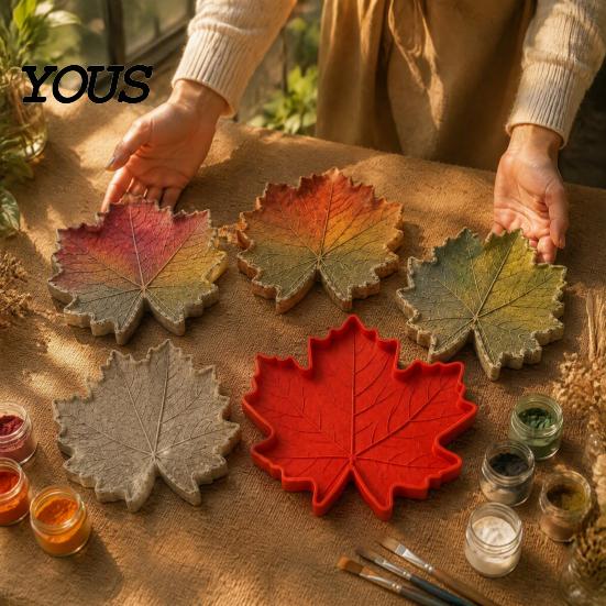 Flower Shaped Cement Molds Stepping Stone Silicone Mold for DIY Garden Patio Walkway Path Decor, Reusable Soap Making Supplies Casting Mold,