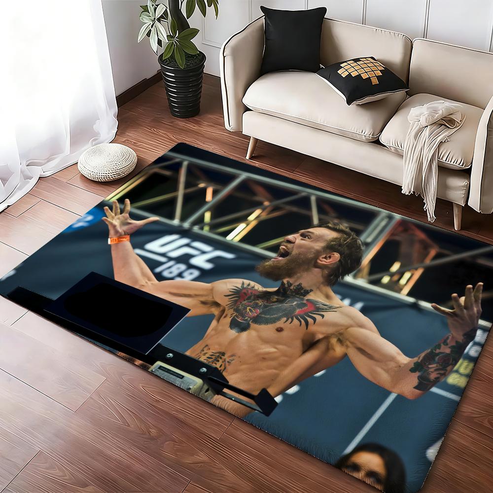 Boxer C-Conor M-McGregor Floor Mat Soft Thickened Absorbent Non-Slip Bedroom Living Room Door Mat Home Decor Flannel Rugs