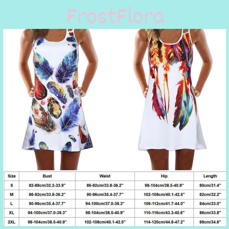 Vintage Boho Women Loose Summer Sleeveless 3d Floral Print Tank Mini Dress For Effortless Style