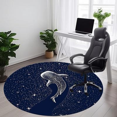 1 Stück Walhai, Sternennacht Büro Runder Teppich, Unter Bürostühlen Schlafzimmer Wohnzimmer Heimdekoration, Raumdeko