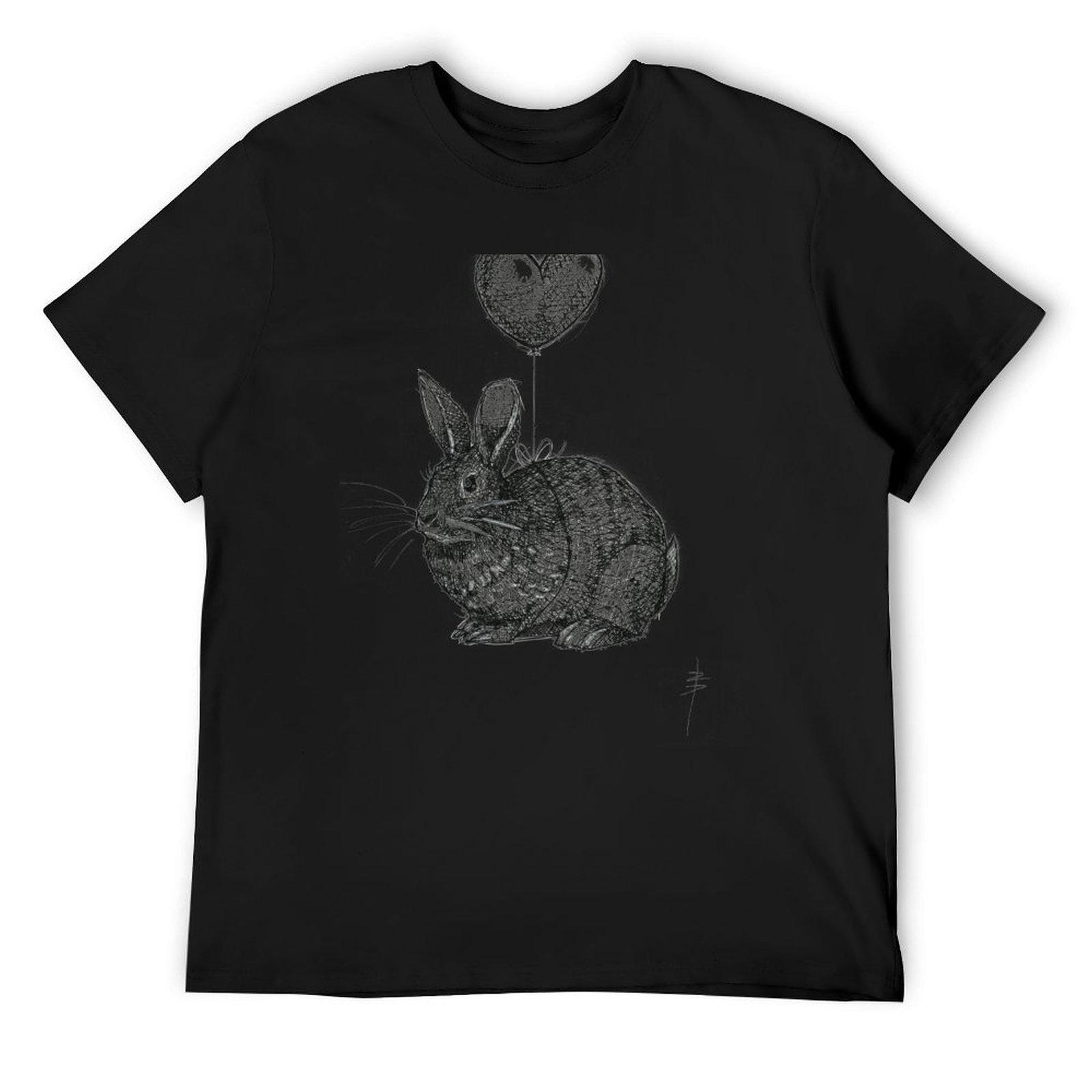 

Rabbit Love T-Shirt Aesthetic clothing cute tops anime t shirts mens t shirts top quality 4XL