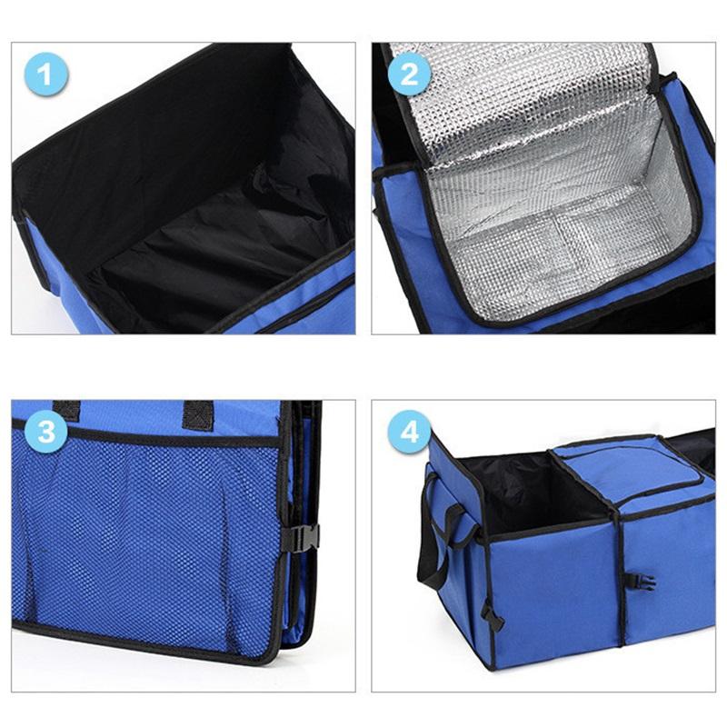 Car Trunk Organizer Storage Box Collapsible Non-Slip Auto Cargo Storage Container Toys Food Storage Bag Car Stowing Tidying