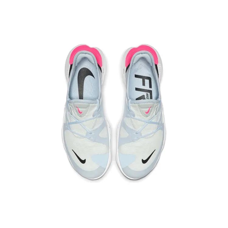 Nike Womens Free RN 5.0 'Half Blue' (women's sizes) White / Black-Half Blue Running Shoes AQ1316 101
