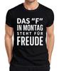 L dans Lundi Signifie Joie Dicton Drôle Cadeau de Bureau Collègues T-shirt Homme-