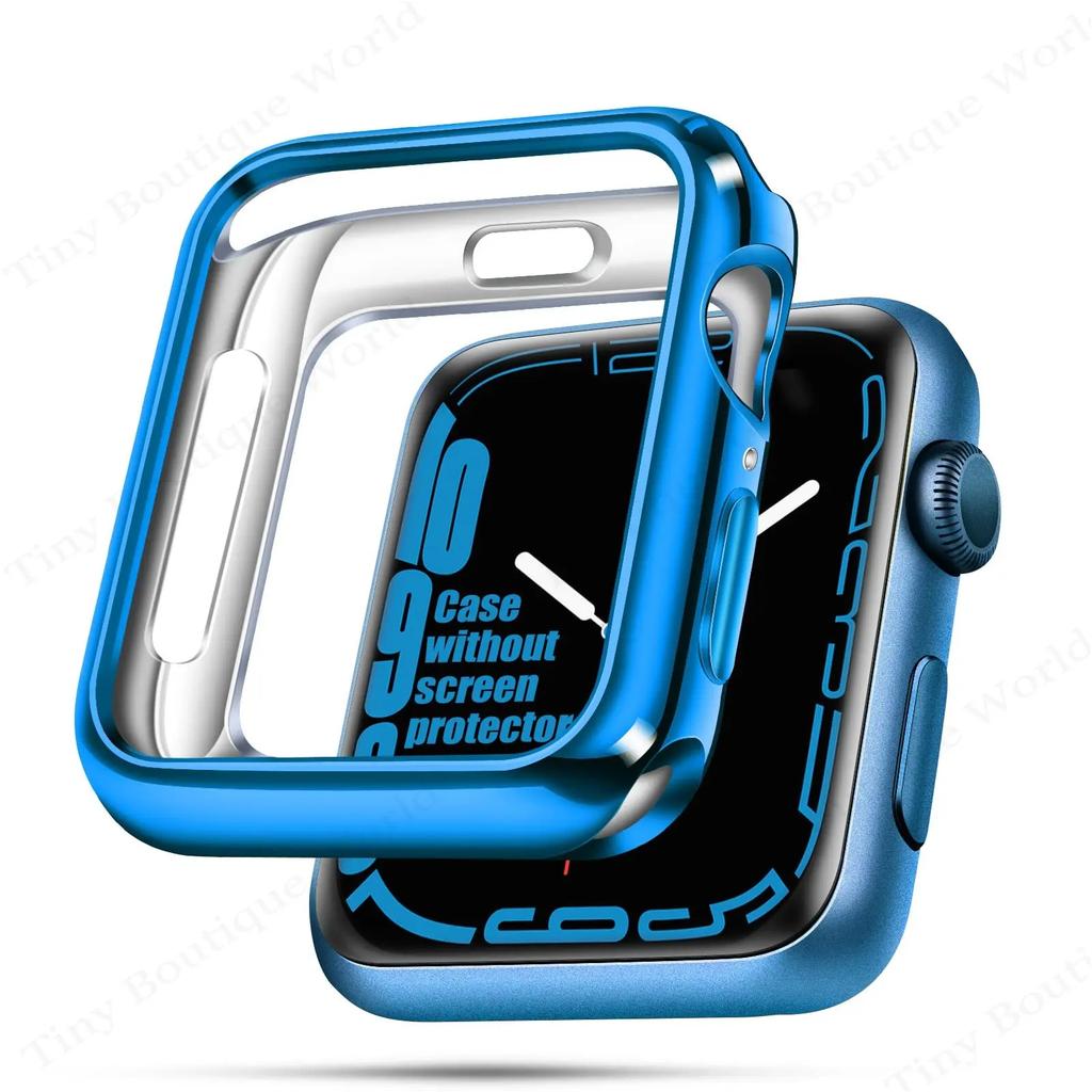 Soft TPU Cover for Apple Watch Case 49mm 45mm 44mm 42mm 41mm 38mm Anti-Scratch Protector Bumper Iwatch Series 8 7 6 SE 5 4 3 2