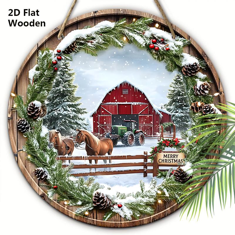 Nativity Wooden Christmas Sign with Manger Pattern - Navidad Sign for Front Door Wall Hanging Decor - Ideal Christmas Gift