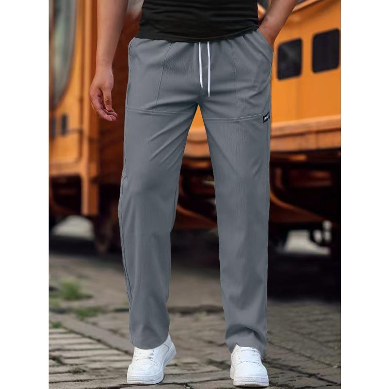 Men's Lightweight Pants Casual Loose Sports Trousers Men Casual Thin Straight Leg Pants Male Fashion Outdoor Joggers Pants