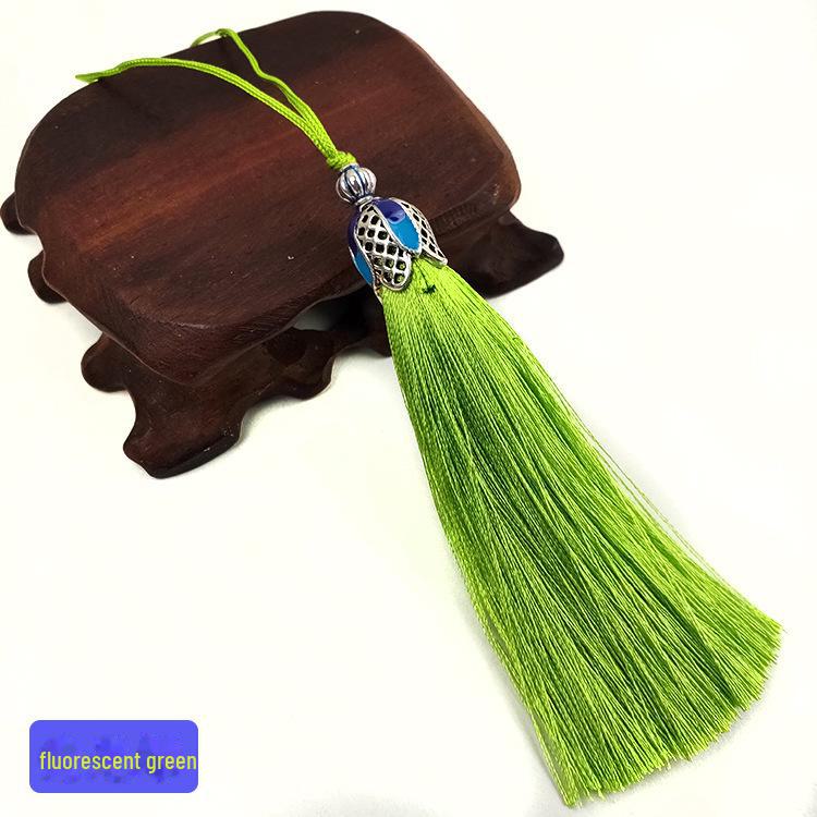 Cloisonné Blue Tassel Crown & Bookmark Accessory