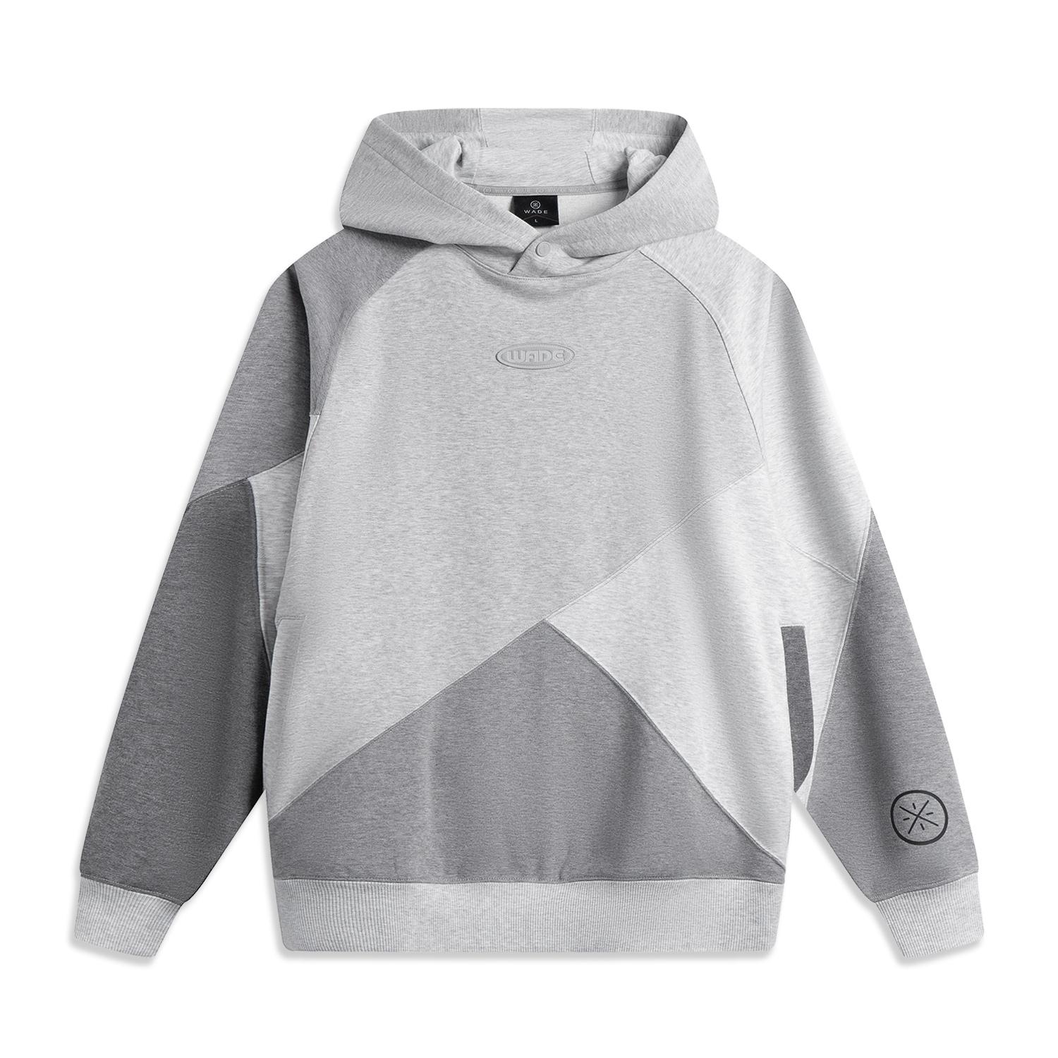 

Li Ning Wade Series Удобный Простой Универсальный Сращенный Свободный Худи Пуловер Мужской свитшот AWDV255-5 XL