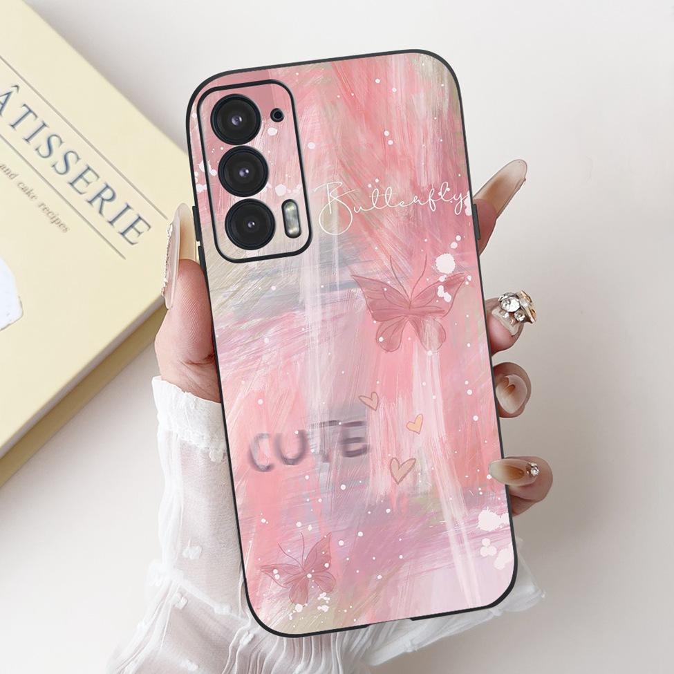 For Edge 20 20Pro 20Lite Phone Cover For Motorola Edge 20 Pro Case Silicone Luxury Fashion Love Cute Cat Girl Funny Cool Painted