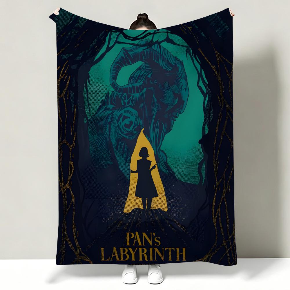 Movie PPans LLabyrinth Throw Soft Warm Flannel Throw Blanket Multiuse for Sofa Bed Office Nap