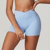 New Naked Tight Yoga Shorts For Outerwear Running Shorts Cross High Waist Fitness Shorts For Women
