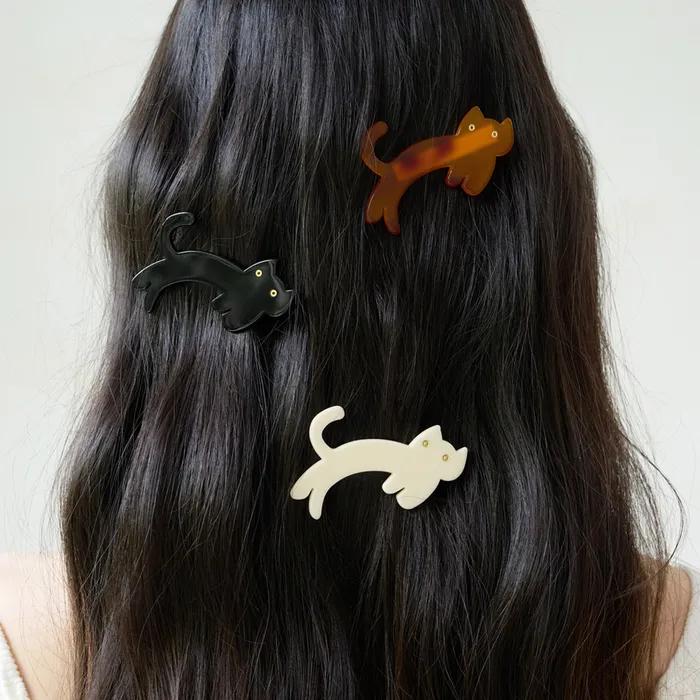 Night Cat Hair Pin (3colors)