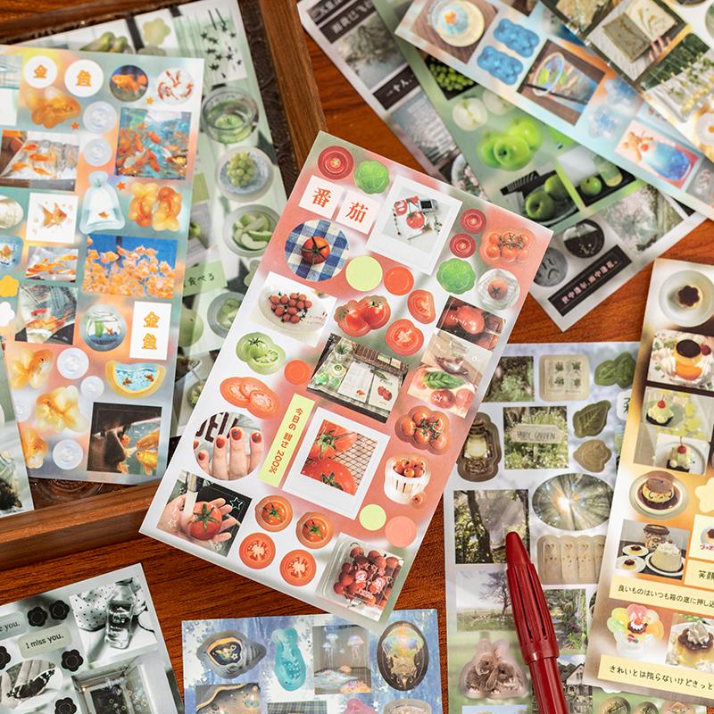 20sheets/book Die Cut Stickers Book Cartoon Decorative Handmade Scrapbooking Supplies Diary Sticker Japanese Stationery Stickers