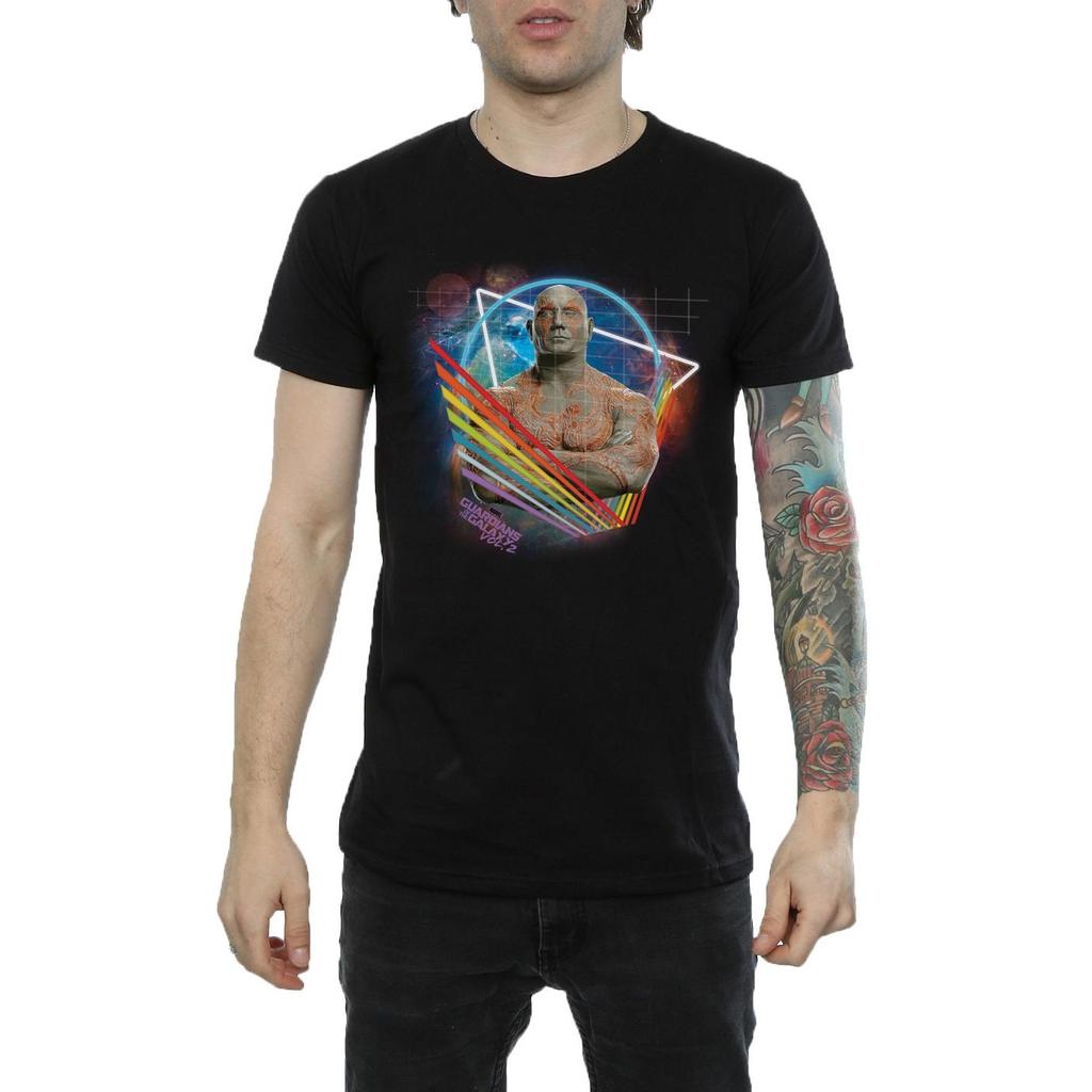 Marvel Mens Guardians Of The Galaxy Neon Drax T-Shirt