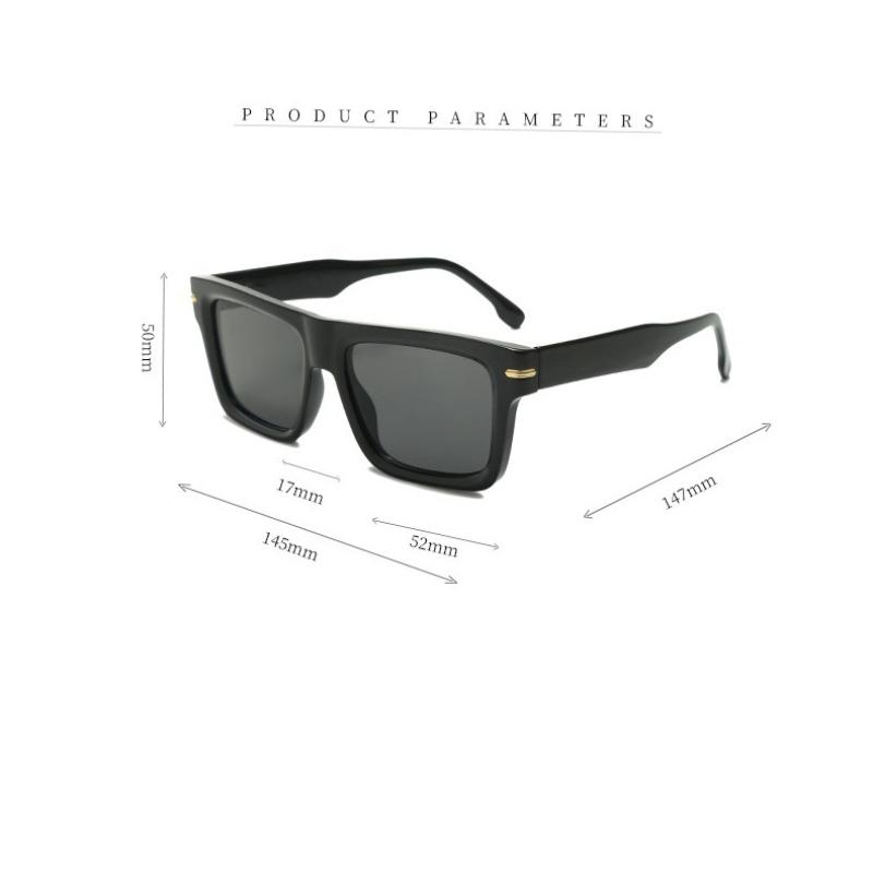 Modne Kwadratowe Okulary Przeciwsłoneczne z Dużą Oprawką Męskie Klasyczne Retro Odporne na UV Okulary Outdoorowe do Jazdy Ochronne Gogle