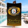 Asciugamano da Spiaggia Pittsburgh Steelers, Asciugatura Rapida, Facile da Curare, Adatto Sia per il Fitness che per le Vacanze al Mare, Essenziale Sportivo