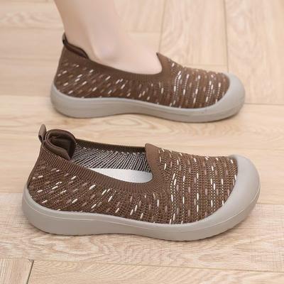 Damen Frühling 2025 Neue Faule Gehstiefel Weich Sohlige Rutschfeste Einzelne Schuhe Lässig und Bequem Ein-Schritt-Schuhe für Mama
