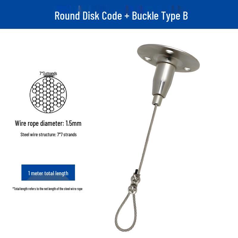 Adjustable Safety Hanging Kit: Rope, Buckle & Acrylic Board Line