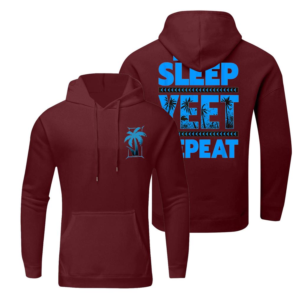 Wiosenna męska bluza z kapturem z nadrukiem, codzienna, luźna, opadające ramiona